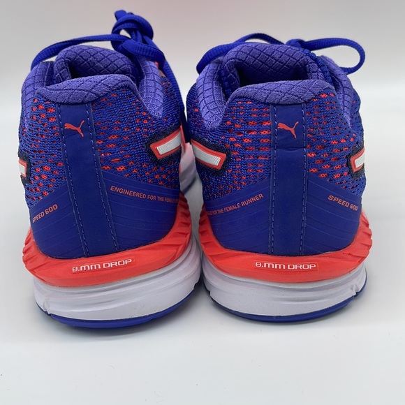 Puma Men's Speed 600 Ignite Red Blast/Royal Blue/White Ankle-High Running Shoe - Picture 7 of 11